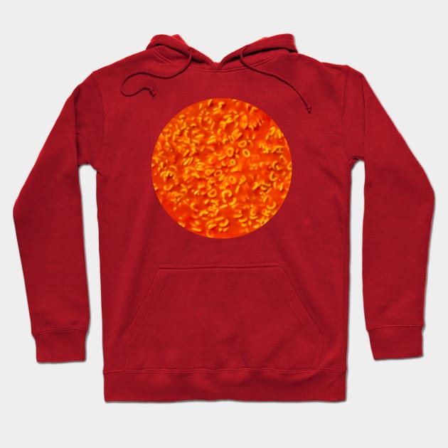 Alphabet Pasta in Red Tomato Sauce Circle Photograph Hoodie by love-fi